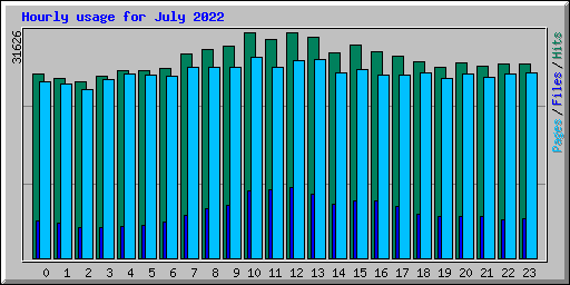 Hourly usage for July 2022