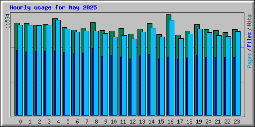 Hourly usage for May 2025