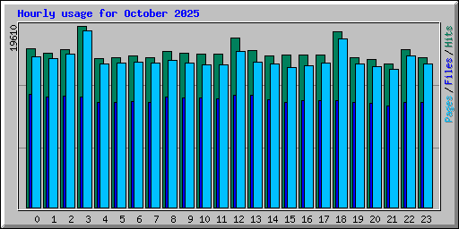 Hourly usage for October 2025
