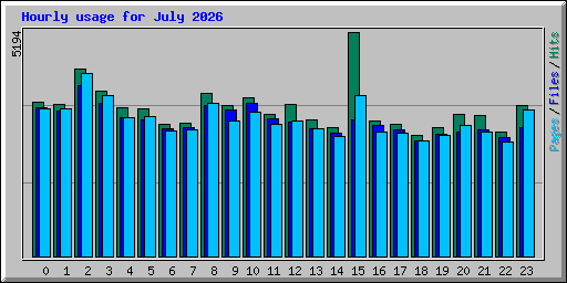 Hourly usage for July 2026
